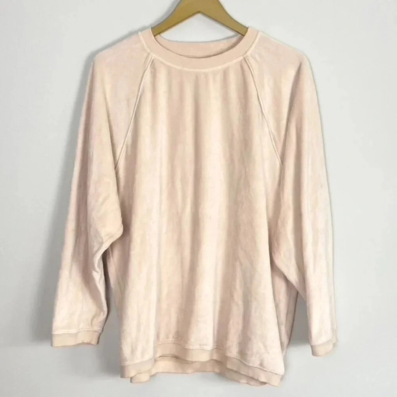 Aerie Blush Velour Sweatshirt - Picture 1 of 13